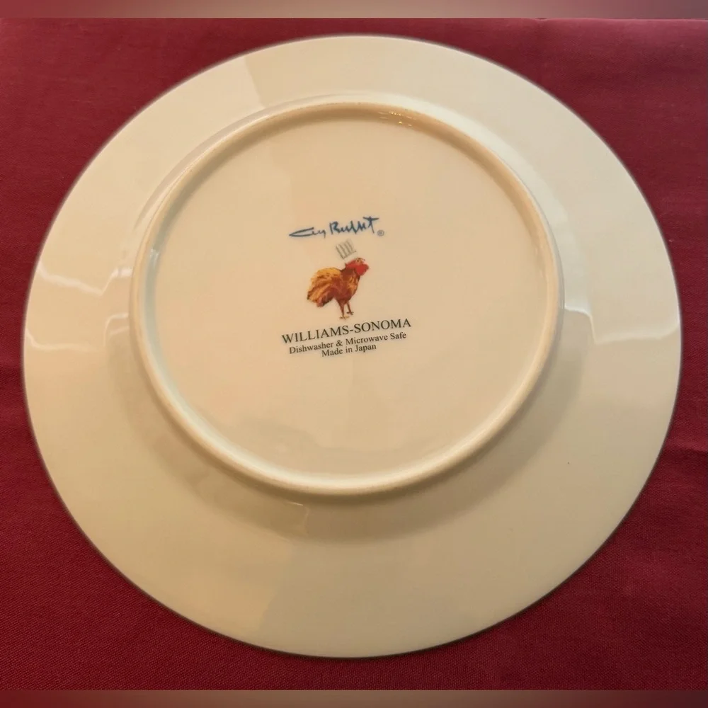 6 Williams Sonoma CHEF SERIES by Guy Buffet Salad Plates 8.25